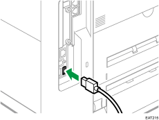 Illustrazione collegamento del cavo di interfaccia USB