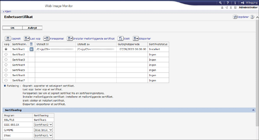 Illustrasjon av nettleserskjerm