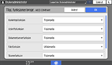 Illustrasjon av betjeningspanelet