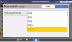 Illustrasjon av betjeningspanelet