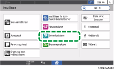 Illustrasjon av betjeningspanelet