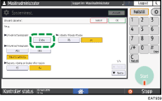 Illustrasjon av betjeningspanelet