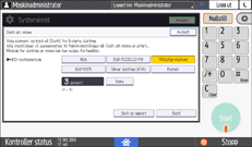 Illustrasjon av betjeningspanelet