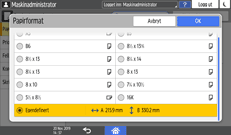 Illustrasjon av betjeningspanelet