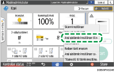 Illustrasjon av betjeningspanelet