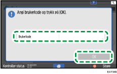 Illustrasjon av betjeningspanelet