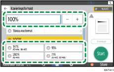 Illustrasjon av betjeningspanelet