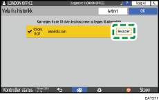 Illustrasjon av betjeningspanelet