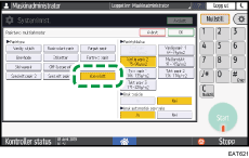 Illustrasjon av betjeningspanelet