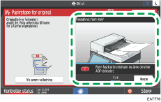 Illustrasjon av betjeningspanelet