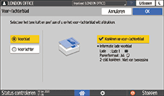 Afbeelding van bedieningspaneel