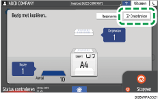 Afbeelding van bedieningspaneel