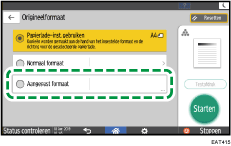 Afbeelding van bedieningspaneel
