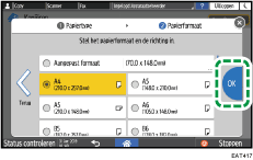Afbeelding van bedieningspaneel