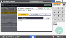 Afbeelding van bedieningspaneel