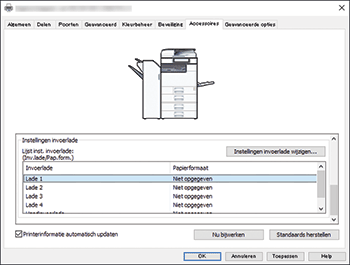 Illustratie stuurprogrammascherm