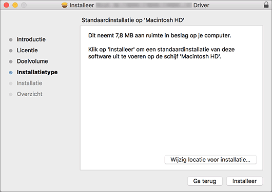 Illustratie stuurprogrammascherm
