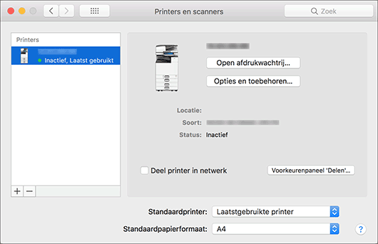 Illustratie stuurprogrammascherm