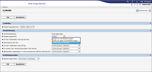 Afbeelding internetbrowserscherm