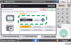 Afbeelding van bedieningspaneel