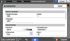 Afbeelding van bedieningspaneel