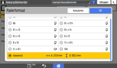 Afbeelding van bedieningspaneel