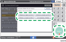 Afbeelding van bedieningspaneel