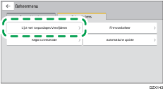 Afbeelding van bedieningspaneel