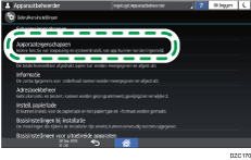 Afbeelding van bedieningspaneel