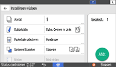Afbeelding van bedieningspaneel