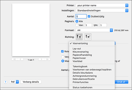 Illustratie stuurprogrammascherm