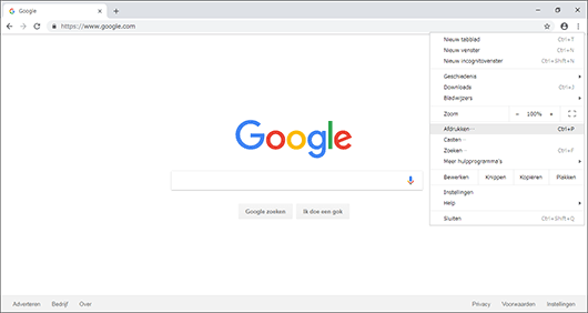 Afbeelding internetbrowserscherm