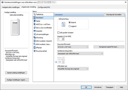 Illustratie stuurprogrammascherm