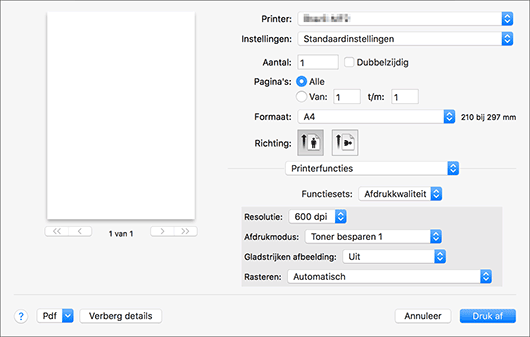 Illustratie stuurprogrammascherm