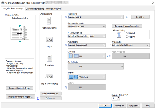 Illustratie stuurprogrammascherm