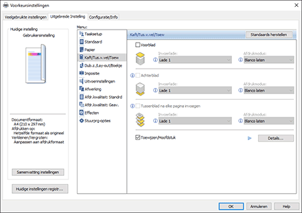 Illustratie stuurprogrammascherm