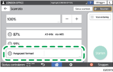 Afbeelding van bedieningspaneel