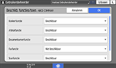 Afbeelding van bedieningspaneel