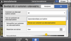 Afbeelding van bedieningspaneel