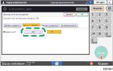 Afbeelding van bedieningspaneel