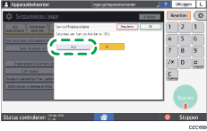Afbeelding van bedieningspaneel