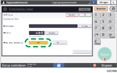 Afbeelding van bedieningspaneel