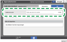 Afbeelding van bedieningspaneel