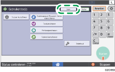 Afbeelding van bedieningspaneel
