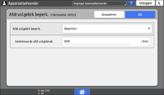 Afbeelding van bedieningspaneel