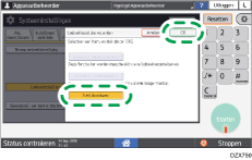 Afbeelding van bedieningspaneel