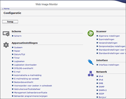 Afbeelding internetbrowserscherm