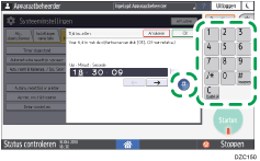 Afbeelding van bedieningspaneel