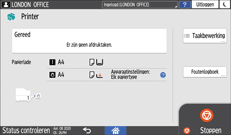 Afbeelding van bedieningspaneel