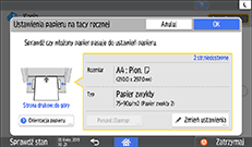 Ilustracja ekranu panela operacyjnego